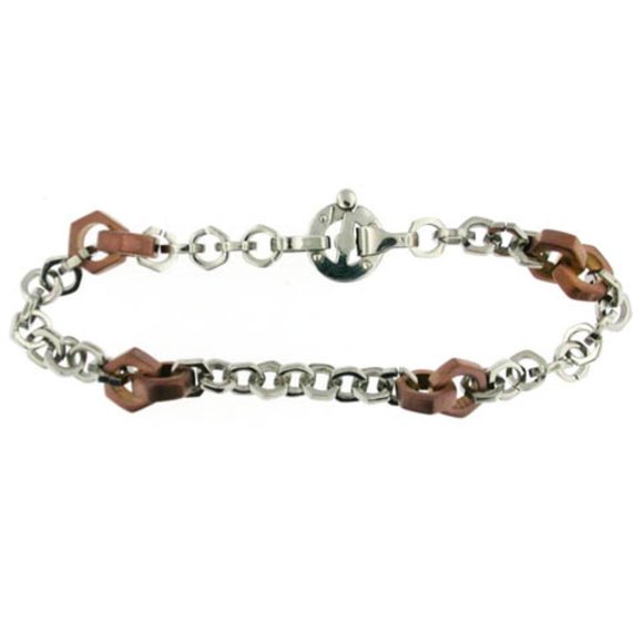 2 FOR $62! Men's Maronatto Stainless Steel Bracelet - Picture 2 of 4